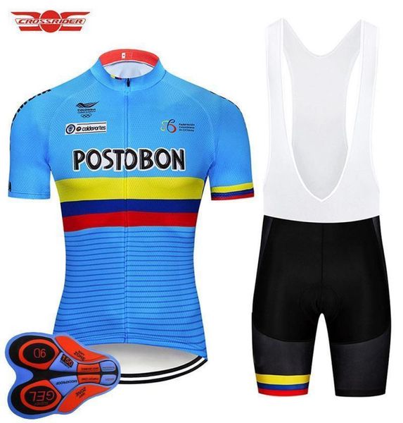 2020 Pro Team Colombia Bisiklet Forması Seti MTB Tekdüzen Bisiklet Giyim Bisiklet Giyim Ropa Ciclismo Mens Kısa Maillot Culotte8117771