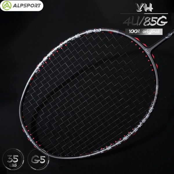 Alpsport YH 4U Offensive max 38lbs Raquete de badminton Fibra de carbono Nível de competição Projetado para treinamento e competição AO AR LIVRE 240304