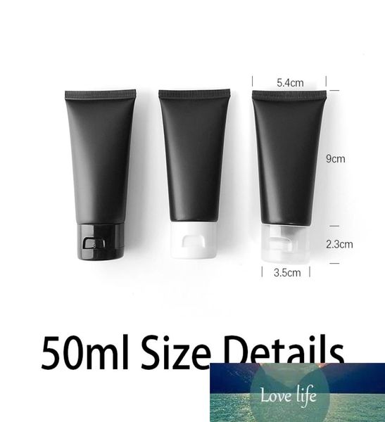 50 ml 100 ml mattschwarze Kunststoff-Quetschflasche, leerer Kosmetikbehälter, Make-up3901167