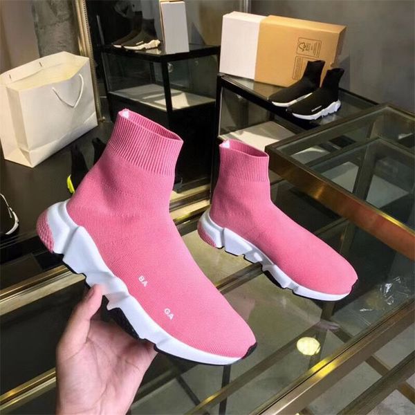 Calzini da donna in maglia da uomo Sneakers Fashion designer di lusso Calzini sportivi piatti estivi Scarpe da donna elasticizzate e traspiranti da tennis Scarpe da basket Speed 2.0 1.0