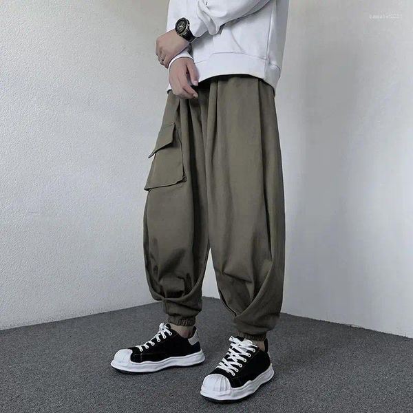 Pantaloni da uomo Abbigliamento Cargo giapponese Uomo High Street Fashion Ins Bloomers Gamba larga Haren Baggy Pantalones Ropa Hombre