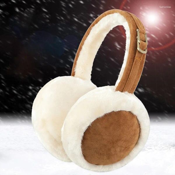 Boinas de pelúcia earmuffs de pele falsa pendurar capa de orelha para mulheres homens ao ar livre inverno quente earflaps headwear muffs unisex dobrável mais quente