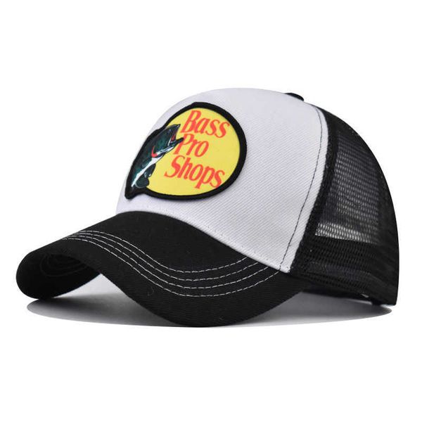 Nuovo cappello a rete con animali di pesce Cappello da baseball ricamato Cappello da uomo e da donna Cappello con lingua d'anatra colorato personalizzato da ballo di strada