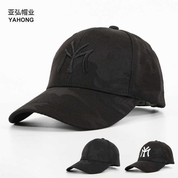 Cappello da uomo primavera/estate in lingua d'anatra cappello con testa larga versione coreana lettera ricamata di fascia alta femminile versatile cappello da baseball con top rigido e profondo