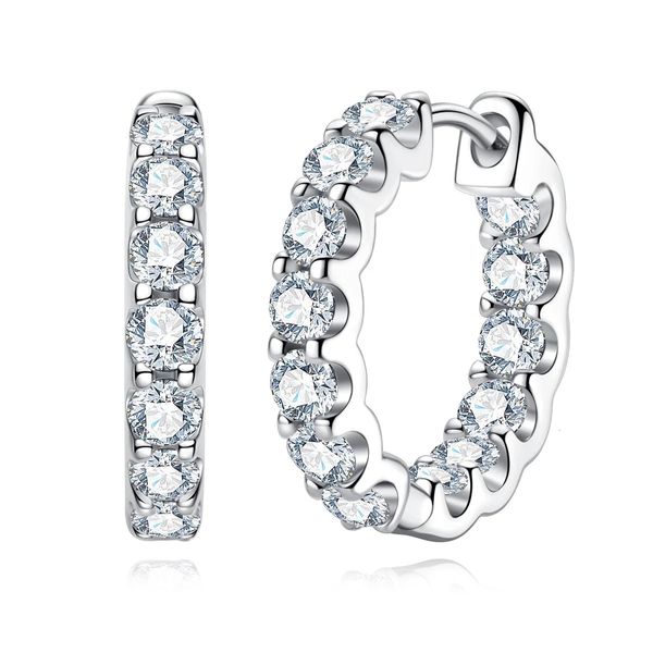 AnuJewel m 2.6cttw D Orecchini a cerchio di colore con orecchini di lusso in argento sterling Cer 925 per gioielli da donna all'ingrosso 240227