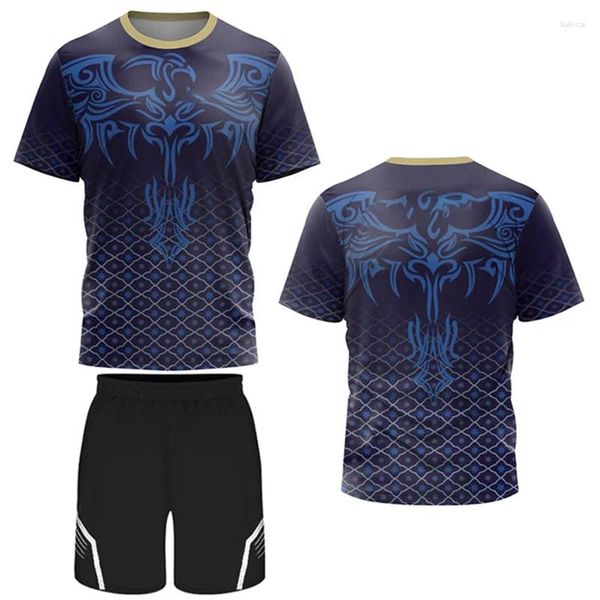 Herren-Trainingsanzüge, Polo-Badminton-T-Shirt und Shorts-Set, Tennistisch, Trainingskleidung, Sommer, Outdoor-Lauf-Sweatshirt, atmungsaktiv, leicht