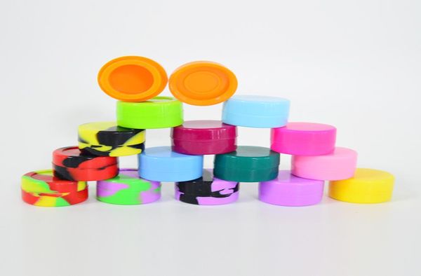 Recipiente de óleo de silicone 5ml caixa de cera de silicone multi cor capa de silicone 32mm18mm recipiente reutilizável para cera ou dab tools9181896