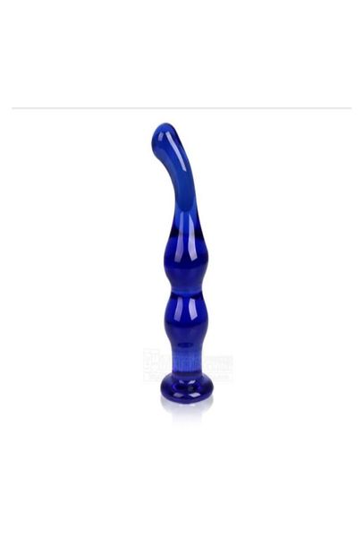 Pirex vidro vibrador gspot massageador estimulador anal plug fetiche brinquedo sexo azul claro cristal anal plug feminino masculino adulto novidade8678935