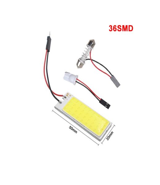 Lampadina a cupola a LED cob 36smd 12v Pannello luci automatiche Mappa interna per auto Piastra di lettura Lampada da soffitto a tetto leggero BA9S T10 Festoon3678515