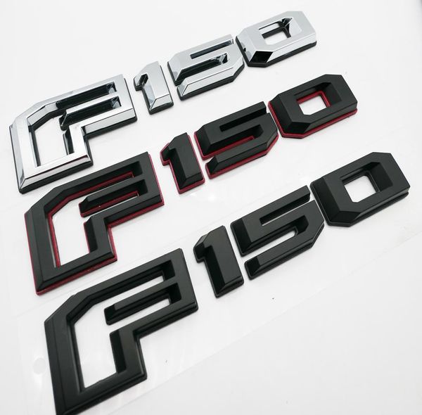 1x preto vermelho prateado f150 adesivo lateral do carro porta traseira emblema emblema premium 3d substituição da placa de identificação para 20152018 f1503939477