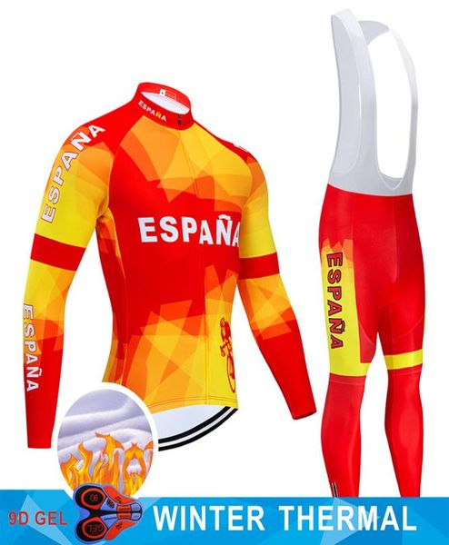 Inverno 2021 ESPANA TEAM CYCLING Jersey 19D pantaloni da bici set Ropa Ciclismo MENS pile termico pro BICICLETTA jersey Maillot wear6559471