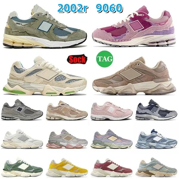 NOVO 2002R 9060 Atlético Homens Mulheres Sapatos Casuais Triplo Quartzo Cinza Mar Sal Chuva Nuvem Idade da Descoberta Azul Haze Mineral Vermelho Mens Treinadores Ao Ar Livre Sapatilhas Top Quality