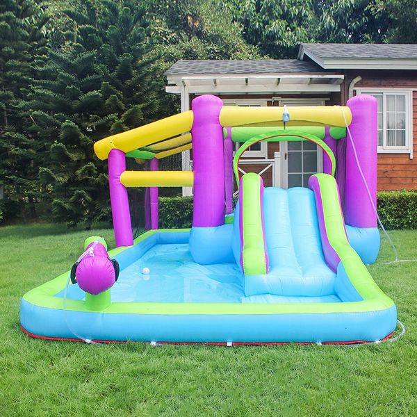 Atacado 4x3x2mH (13,2x10x8,2ft) Inflável Water Slide Park Bouncy Castle Bounce House Jumper Combo para crianças Festa ao ar livre com ventilador de ar