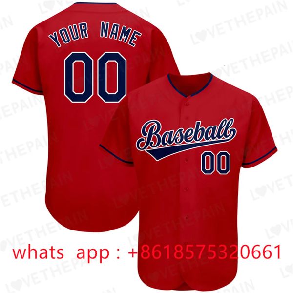 Atacado personalizado costurado camisas de beisebol botão cardigan impressão nome/número softball jogo roupas de treinamento para homem 240305