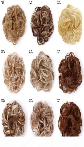 Эластичная грязная булочка для волос, синтетический пончик, странные вьющиеся резинки для волос, бигуди для волос, модный быстрый и легкий шиньон2003900