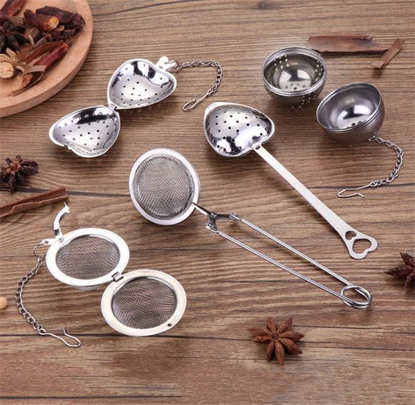 Coador de chá com bola de pressão premium com alça, corrente estendida para temperos soltos, pinça de aço inoxidável infuse8926102