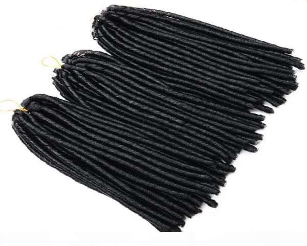 Confezione da 14 pollici 70 g Trecce all'uncinetto Intrecciatura sintetica Estensione dei capelli Acconciature afro Morbidi Dreadlock Marrone Nero Spessa Full7359786