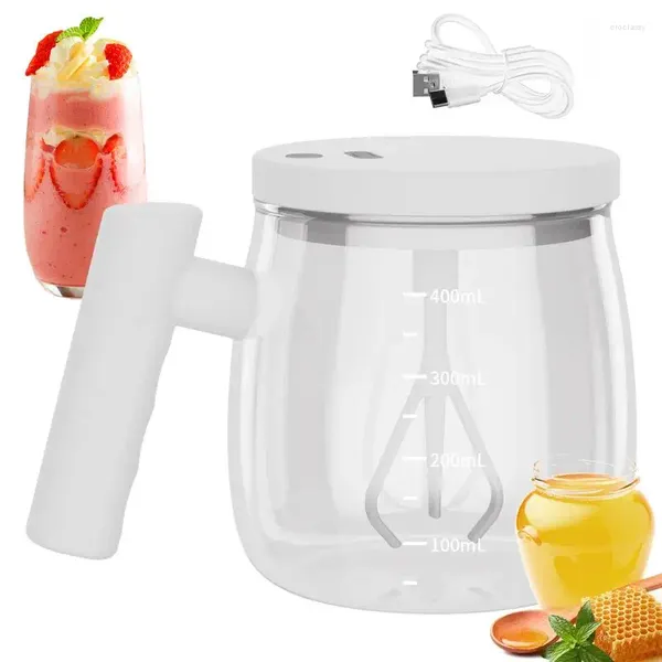 Bottiglie d'acqua Tazza con agitazione automatica 400ml Miscelazione elettrica ad alta velocità Automatica portatile per succhi di tè al latte Soia