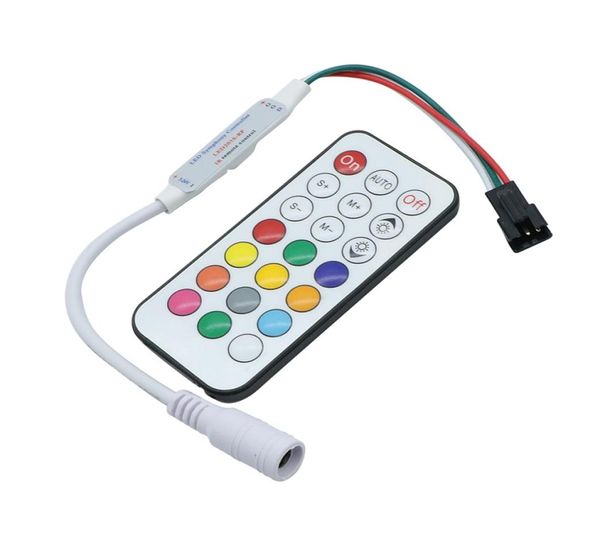 14key 21key Mini RGB Controlador Mini 3pin LED Pixel Controller para LED Pixel Strip WS2811 SK6812 WS2812B 1903 com controle remoto7711716