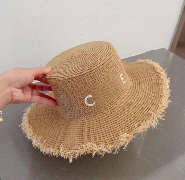 Летняя соломенная шляпа, женская модная соломенная тканая солнцезащитная шляпа с плоским верхом, британская ретро солнцезащитная шляпа, дорожная пляжная шляпа от солнца