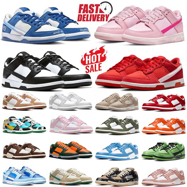 Männer Frauen Panda-Schuhe Laufsneaker Kinder Universitätsblau Rot Dreifach Rosa Grau Nebel Valentinstag Feuerrot Herren-Outdoor-Sporttrainer GAI