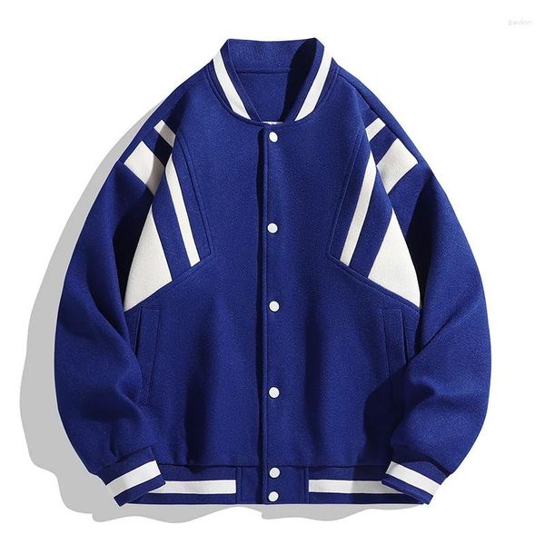 Jaquetas masculinas homem retalhos uniforme de beisebol para 2024 primavera outono jaqueta streetwear bombardeiro roupas oversize 2xl 3xl