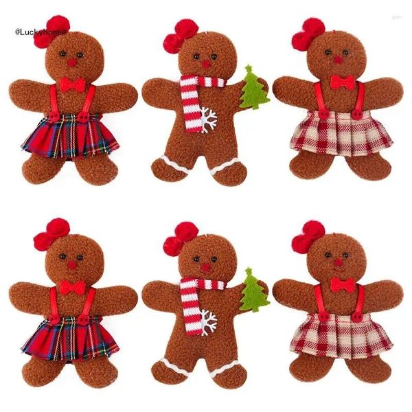 Decorações de Natal 11UA 3 Pçs/set Decoração Gingerbread Man Para BONECA Pingentes Enfeites de Suspensão de Árvore de Natal