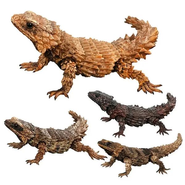 GACHA Atlas Ecológico FIGURA Lagarto Gecko Réptil Leopardo Padrão Simulado Animal Biológico Figura de AÇÃO Modelo Brinquedos 240227