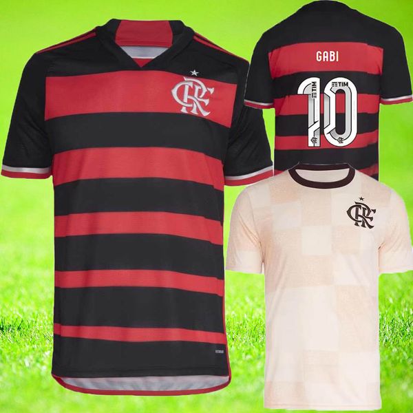Flamengo Futbol Formaları 2024 2025 Vidal De Arrascaeta Gabi Pedro B.Henrique E.Ribeiro Camisa Flamengo 24 25 Outubro Rosa Maç Maç Eğitim Kiti Futbol Gömlek