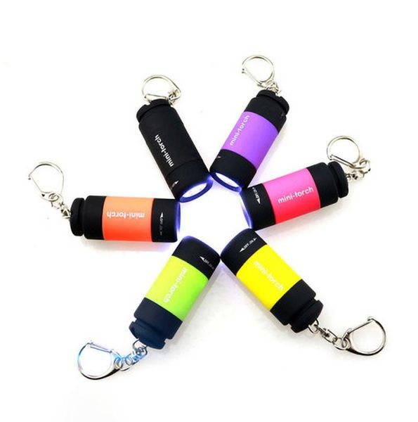 Tragbare Schlüsselanhänger-Mini-Taschenlampe, wasserdicht, über USB wiederaufladbar, LED-Licht, Taschenlampe, Schlüsselanhänger, Ring, Lampe, Tasche, mehrere Farben9764653