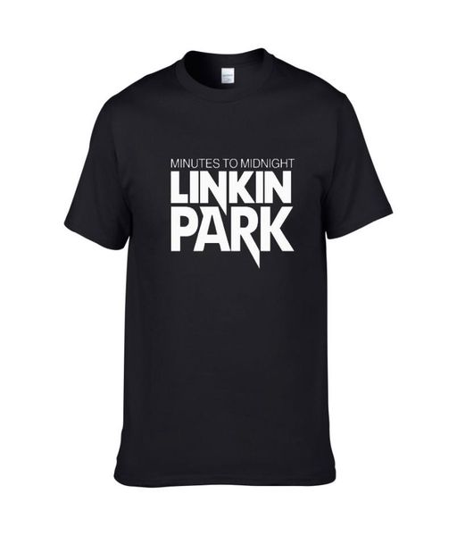 Новое приезд письма печати Linkin Park Tshirts Rock Music Brand Band Team Fashion Fruth Men Tops Tees Cotton7725654