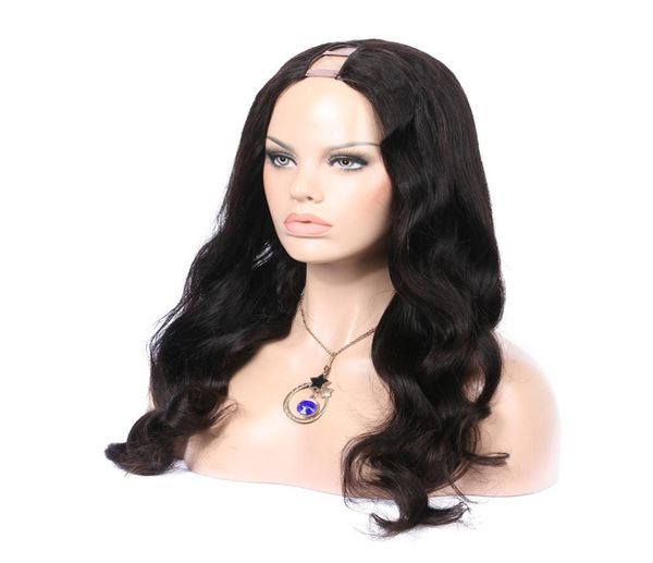 U-образный парик, бразильские длинные волнистые человеческие волосы, парики upart для чернокожих женщин, естественная волна тела3177364