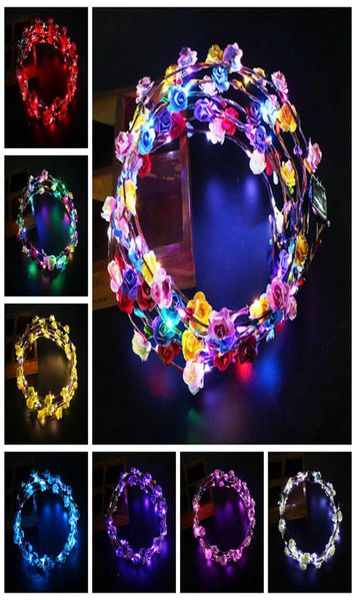 LED Leuchtender Kranz Stirnband Frauen Mädchen Blinkende Kopfbedeckung Haarschmuck Konzert Glow Party Supplies Halloween Weihnachtsgeschenke RRA209259453