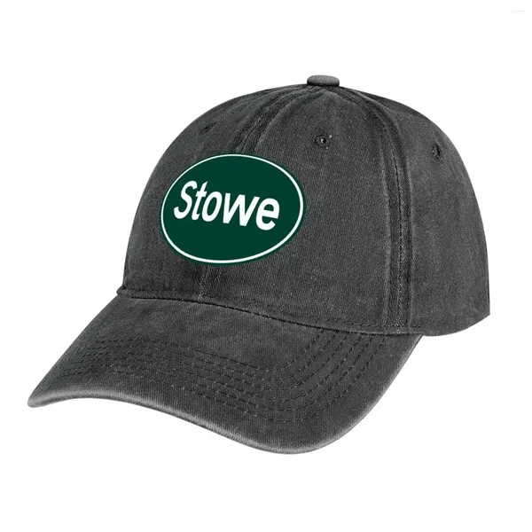 Berets Stowe Vermont - Old School Oval Design Chapéu de Cowboy Cosplay Protetor Solar Trucker Golf Homens Mulheres