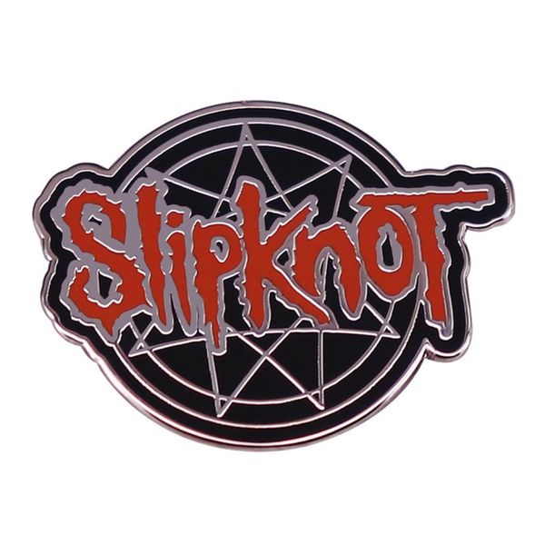 Spilla smaltata Slipknnot Gioielli per amanti della musica con logo della band heavy metal americana3108904