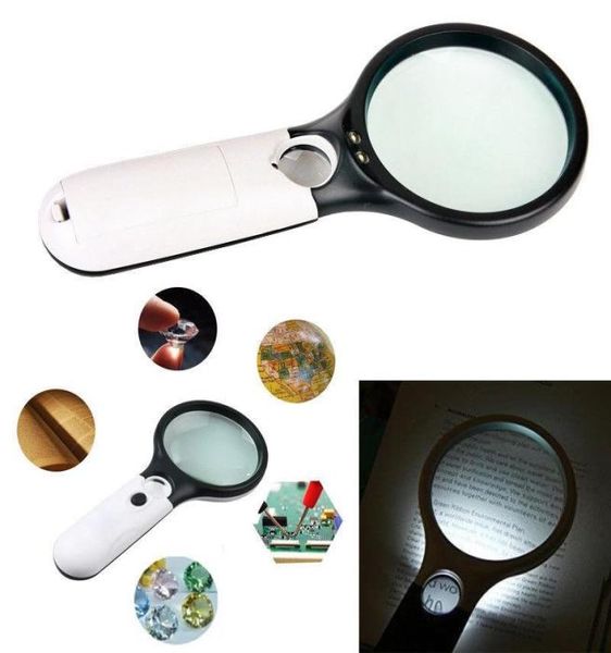 Scope-Lupe, 3 LED-Licht, 45-fache Lupe, Hand-Mini-Taschenmikroskop, Leseschmuck, 25 Stück 8284303