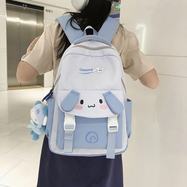 Cartoon-Damen-Rucksack, Cinnamoroll, niedlich, einfach, große Schultasche, My Melody, Outdoor-Freizeit-Reiserucksack