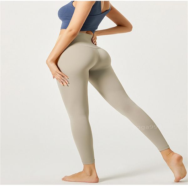 Tasarımcı Sport Pantolon Kadın Hizalama Taytlar Dikişsiz Yüksek Bel Strosing Pantolon Egzersiz Push-Up Tayt Spor Salpası Dipleri Sweetpants Lululemom