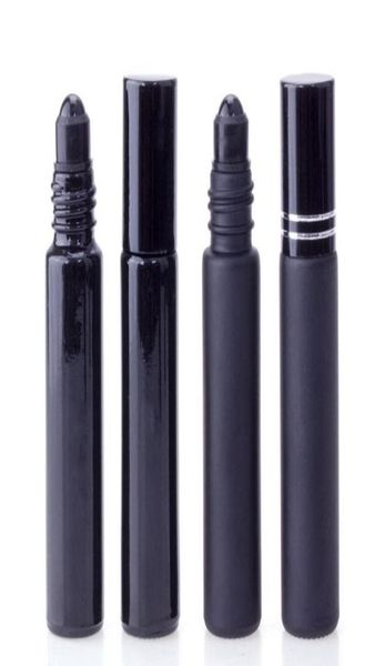 Parfümflasche für ätherische Öle, 10 ml, schwarze Glasrolle auf Parfümflasche mit Obsidian-Kristallrolle, dickwandige Rollon-Flaschen8053140