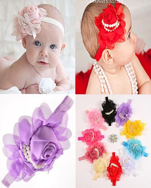 2020 Moda Çocuk Çocukları Kız Bebek Kızlar İnci Pırlanta Çiçekleri Baş Bandı Head Band Saç Band Baş Parçası Aksesuarlar2930165