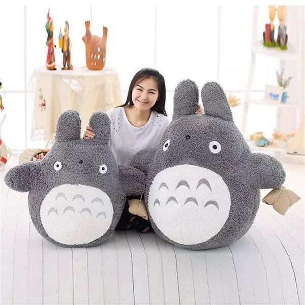 40cm ünlü karikatür film karakteri güzel peluş totoro oyuncak yumuşak doldurulmuş yastık yastık yastık doğum günü hediye oyuncakları çocuklar için