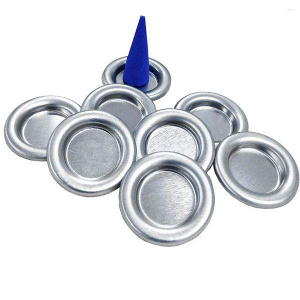 Castiçais 50pcs Metal Incenso Cone Bandeja de suporte pequeno