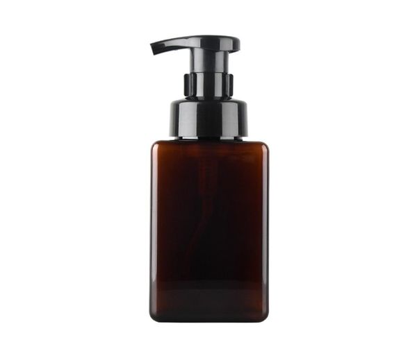 Dispenser di sapone schiumogeno quadrato 450ml 15oz Bottiglia di pompa in schiuma di plastica ricaricabile ambrata per sapone liquido Shampoo Bagnoschiuma1409689