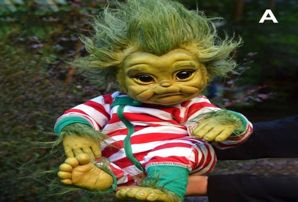 Novo bebê reborn grinch brinquedo realista dos desenhos animados simulação boneca crianças presentes de natal gota 9397681