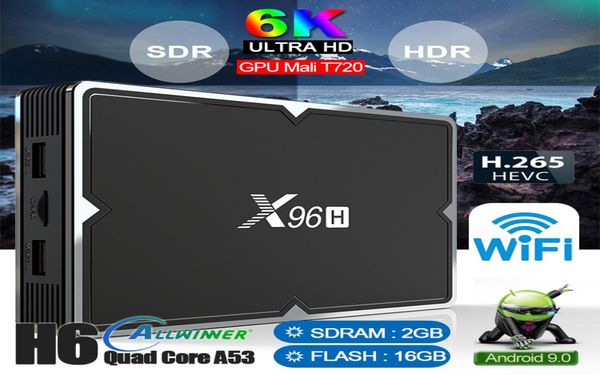 X96H Android TV Box H603 Quadcore Android 90 216 GB 43264 GB Unterstützung Smart TV Sprachfernbedienung Dual WiFi Bluetooth 412472955