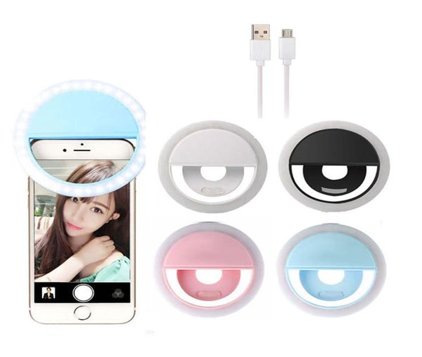 Universal Selfie LED Ring Blitzlicht Tragbare Handy Schönheit Füllen Licht Lampe Leucht Ring Clip Für Handy Smartphone4802843