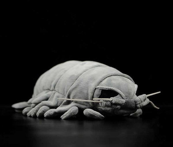 Criatura do mar gigante isopod realista brinquedo de pelúcia macio batynomus giganteus crustáceos brinquedo de pelúcia 30 cm de comprimento q07275766681