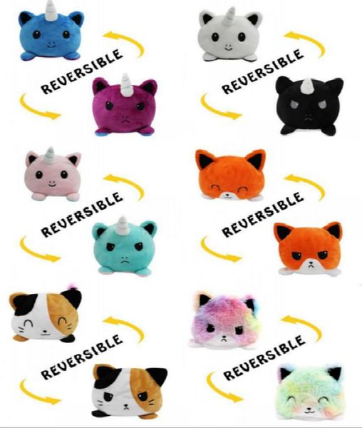 US STOCK Reversibile Gatto Gato Bambini Morbido Regalo Peluche polpo Animali di Peluche DoubleSided Vibrazione Simpatici Giocattoli Peluches Per Pulpos Kid Girl7594109