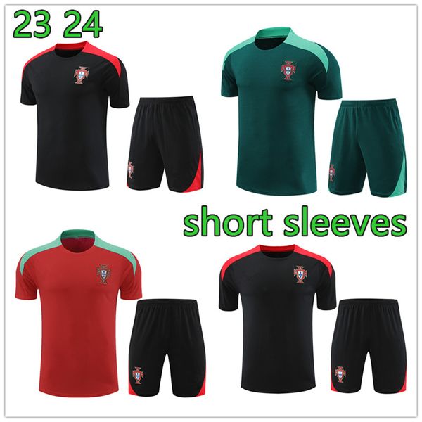 2024 2025 NEU Portugal Man Kinder Trainingsanzug Trikots Fußballtrainingsanzug 24 25 Portugal Shorts Ärmel Sportshirt Survêtement Wear Chandal Futbol Sweatshirt Sets