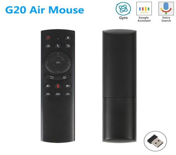 G20s giroscópio controle remoto de voz inteligente ir aprendizagem 24g sem fio fly air mouse para x96 mini h96 max x99 android tv box vs g104565404